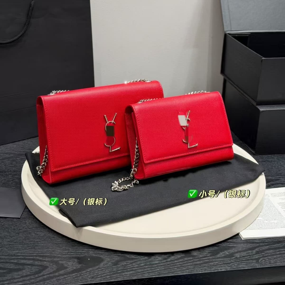 New Style Imported Genuine Leather Chain Bag Envelope Bag Women's Shoulder Bag Crossbody Bag Underarm Bag