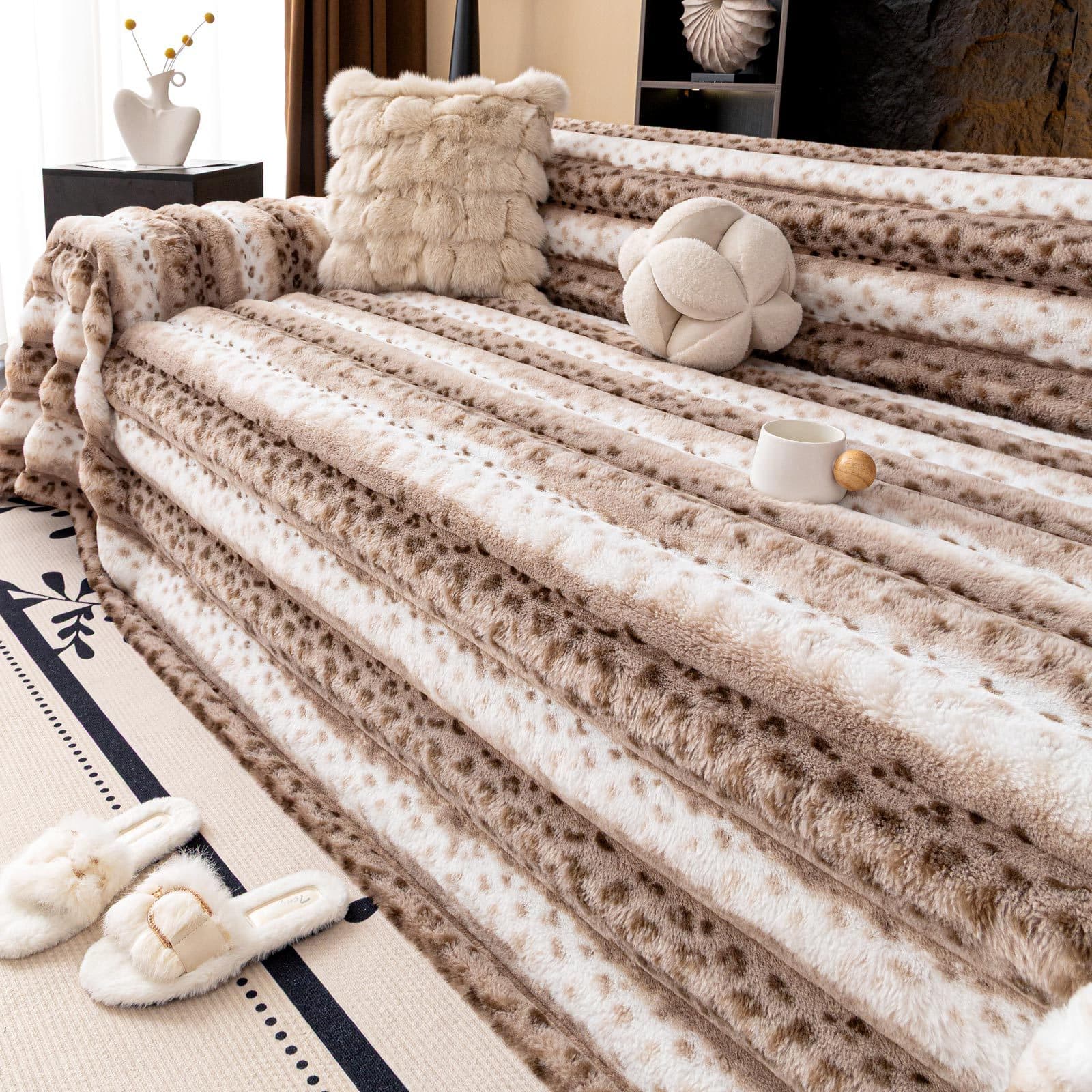 Rabbit Fur Winter Sofa Cover 2025 New Plush Sofa Pad Non-Slip Sofa Slipcover Protective Cover