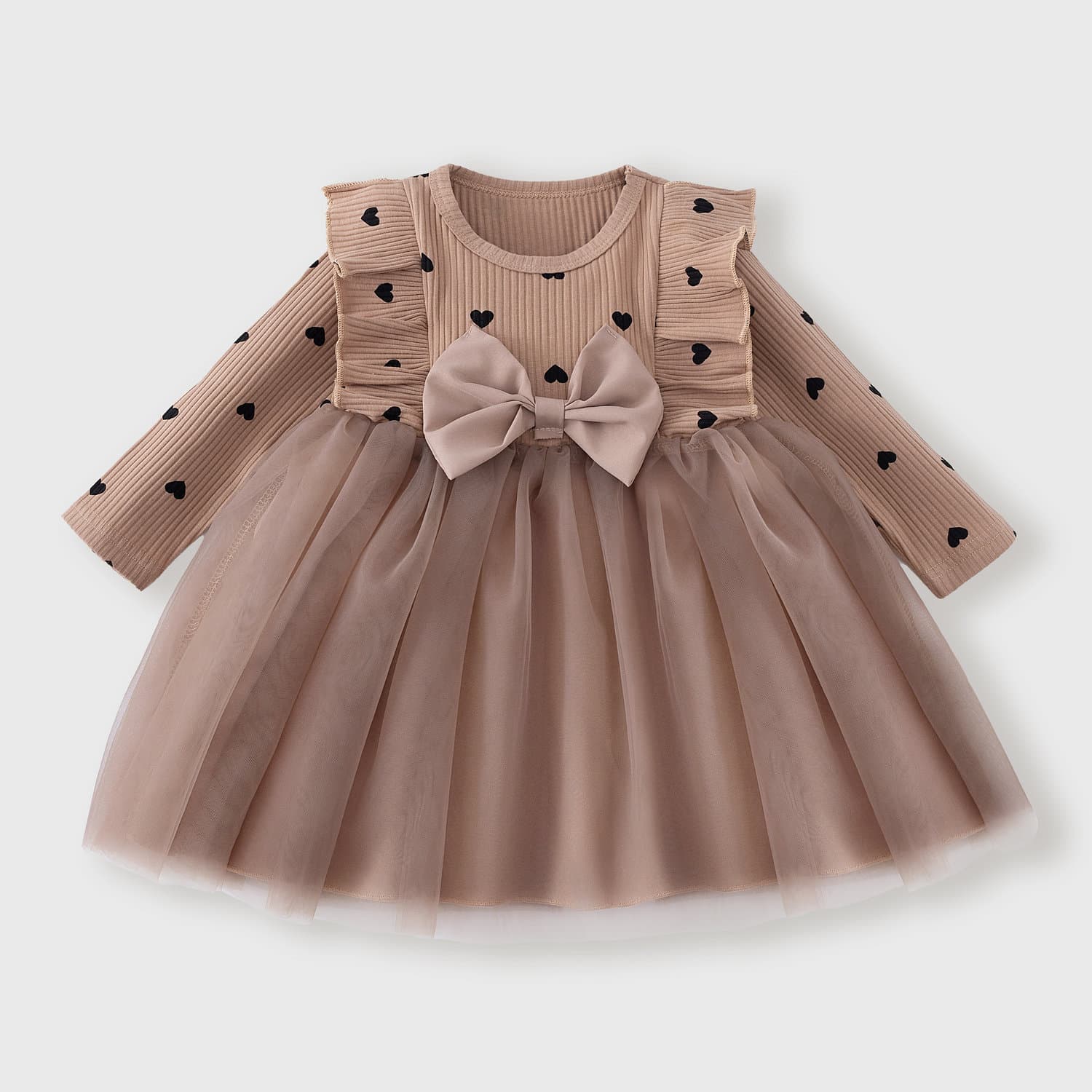Girls' Dress, Long-Sleeve Princess Dress for Girls, 2026 Summer New Style, Export, Mesh Tutu Dress
