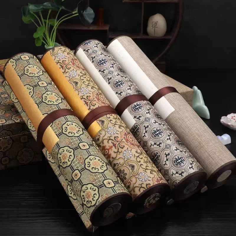 Customized scenic area stamp scrolls, scrolls featuring a hundred auspicious symbols, scrolls printed with ink paintings and calligraphy, scrolls depicting a hundred joys.