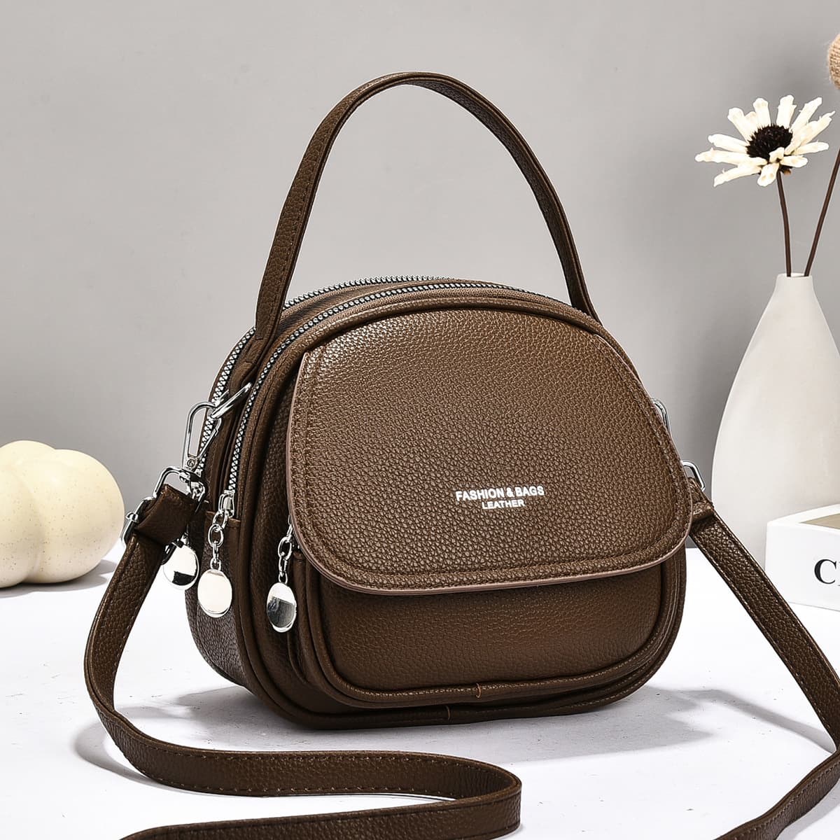 Minimalist Fashion New Multi-Layer Large-Capacity Crossbody Bag High-Quality Versatile Phone Bag Sling Bag Commuter Bag
