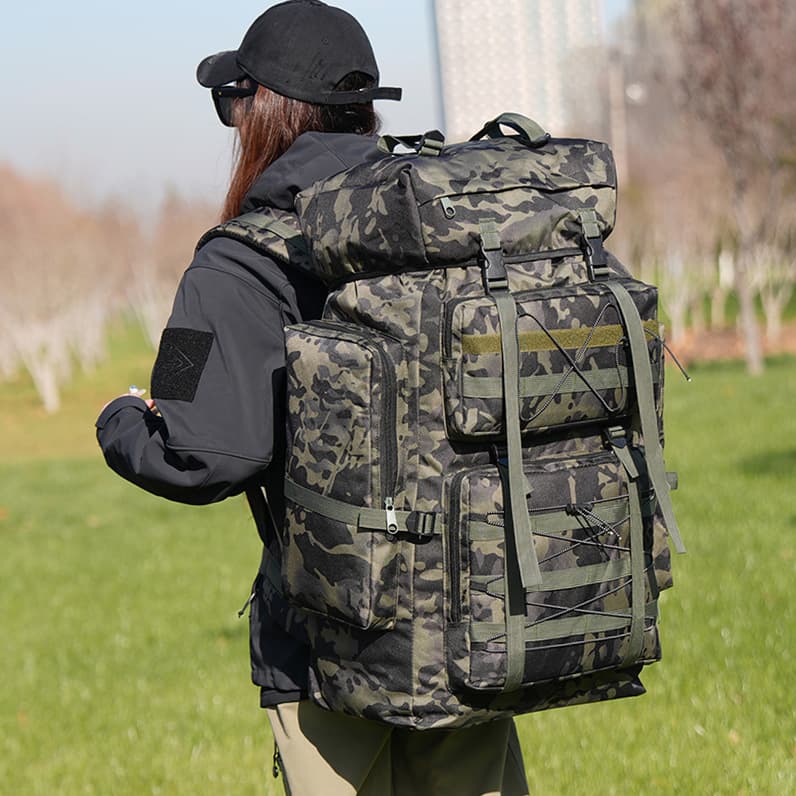 Cross-Border New 70L Outdoor Large-Capacity Military Fan Training Mountaineering Bag Backpack Camping Style Hiking Travel Luggage Backpack