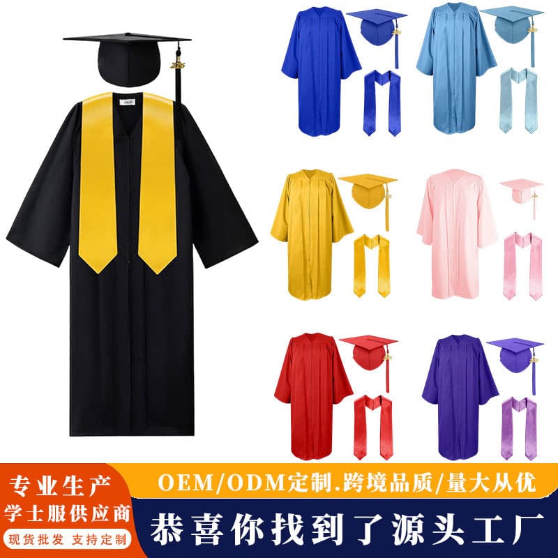 American Bachelor's Gowns, College Student Graduation Photo Outfits, High School Graduation Gowns, Academic Attire, Sashes - Factory