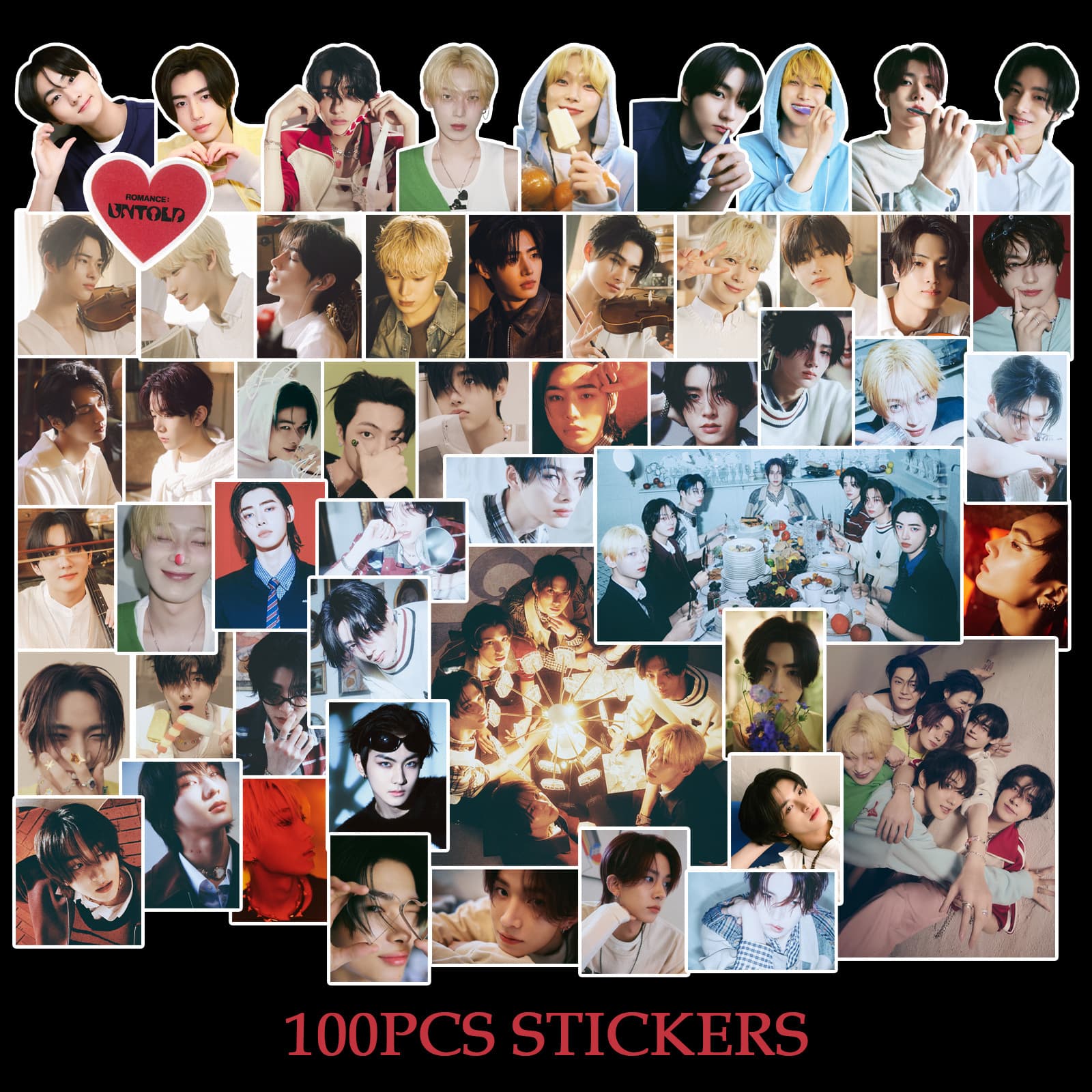 100 E-group ROMANCE: UNTOLD stickers in stock, Liang Zhenyuan, Li Heicheng, Park Variety Star JAKE