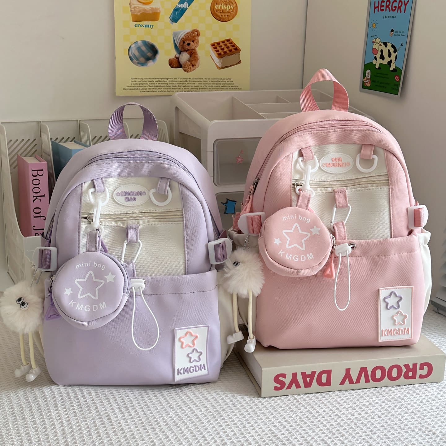 Study backpack children's travel travel girl primary school lightweight travel shoulder girl's spring outing small school bag