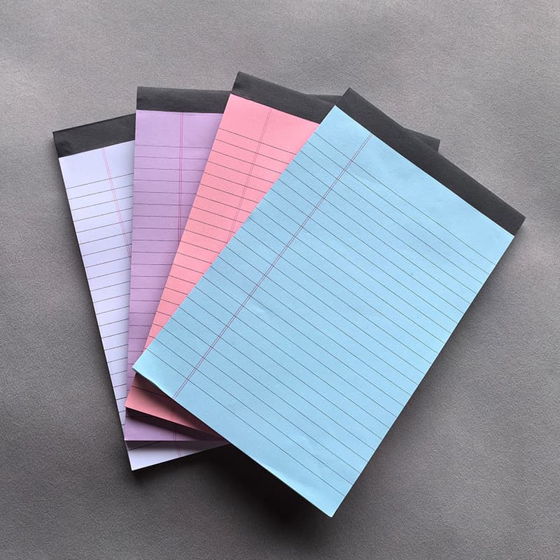 Cross-border Special A5 Top-flip Notepads Simple Lined Tear-off Memo Pads A4 Portable Colored Memo Notebooks