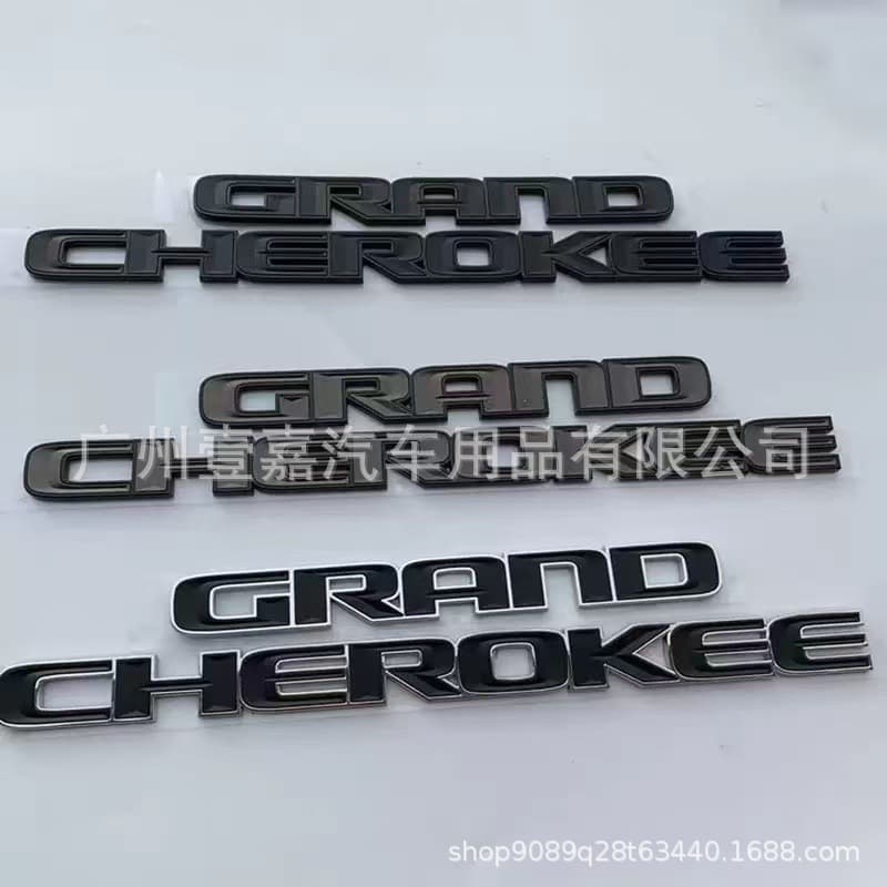 Compatible with Jeep Grand Cherokee Fender Side Emblem Decal Set