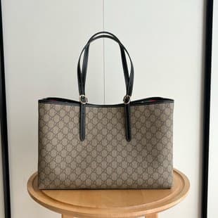 G Emblem Armpit Handbag Tote Bag Printed Coated Leather Minimalist Versatile