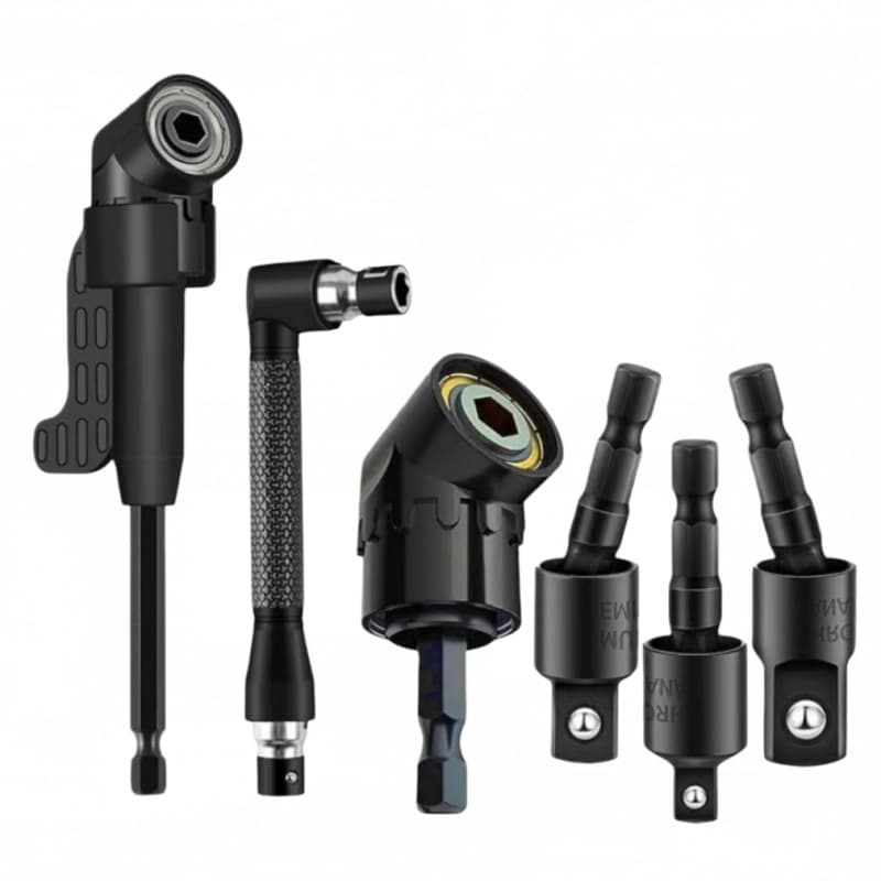 Cross-border 105-degree bit angle screwdriver bend tool 360-degree universal extension rod with colored steel balls combination
