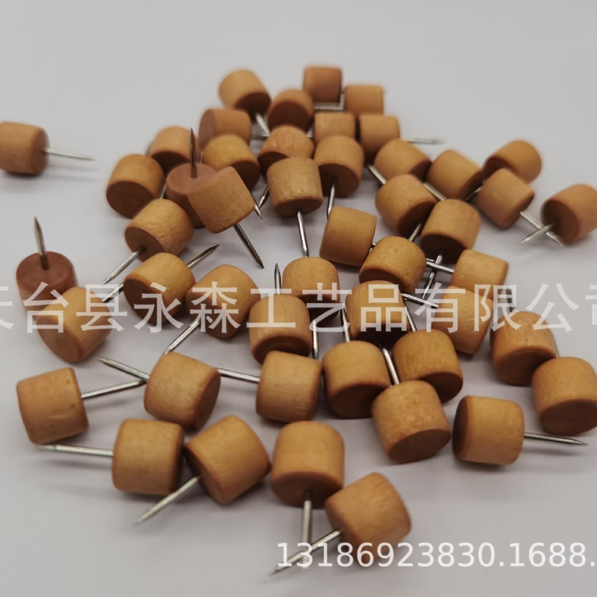Wooden Push Pins, Office Supplies, Art Thumbtacks, Wall Pins, Large Head Pins, No-Trace Push Pins, Cork Board Pins