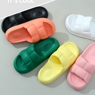 GGGLU Sunshine Road Clearance Stock Men's Summer Slippers Bathroom Home Cloud-Soft Sole Large Size Slippers