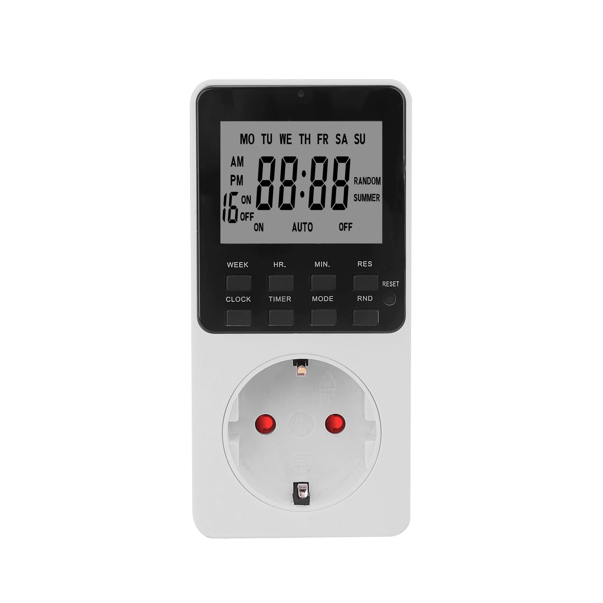 Factory Supply European Standard New Timer Switch Socket Electronic Timer Kitchen Socket