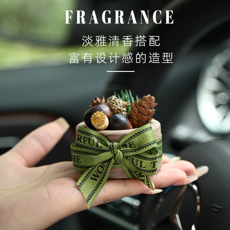2026 New Year Car Aromatherapy Premium Scented Wood Diffuser Car Essential Oil Fragrance Long-Lasting Perfume