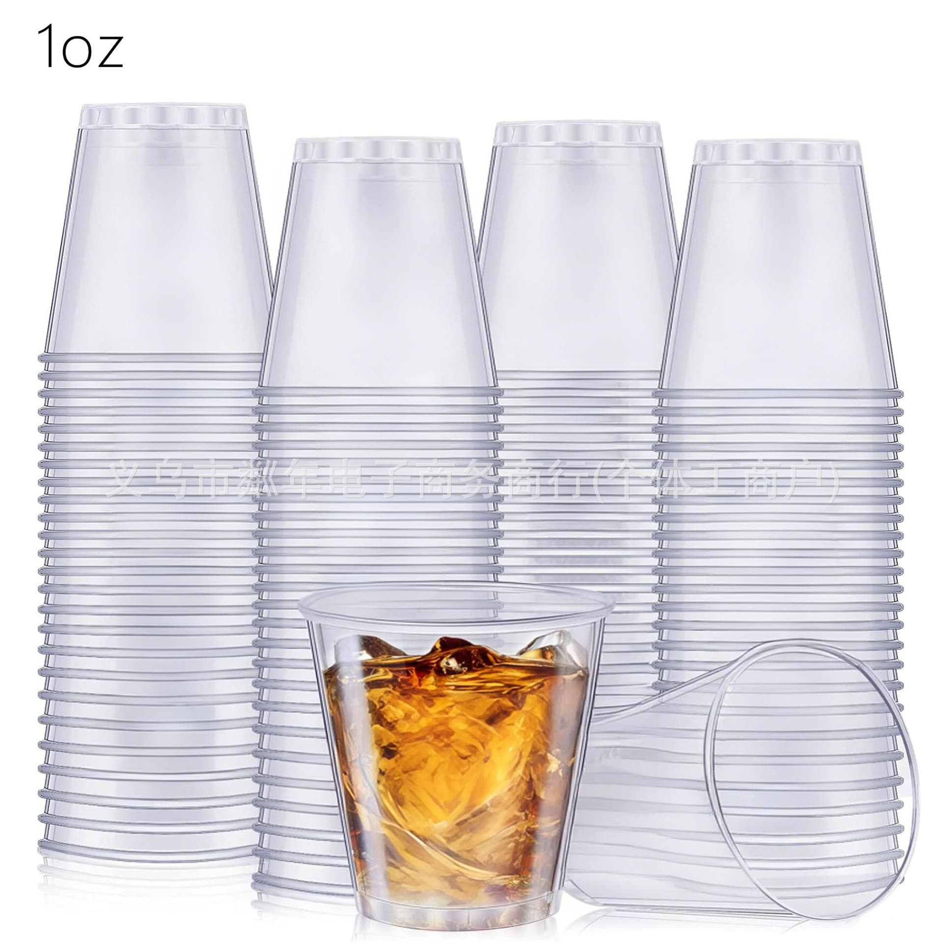 1oz / 30ml Hard Thick Plastic Shot Glasses, Clear Shot Glasses, for Birthday, Wedding, Holiday Party Use