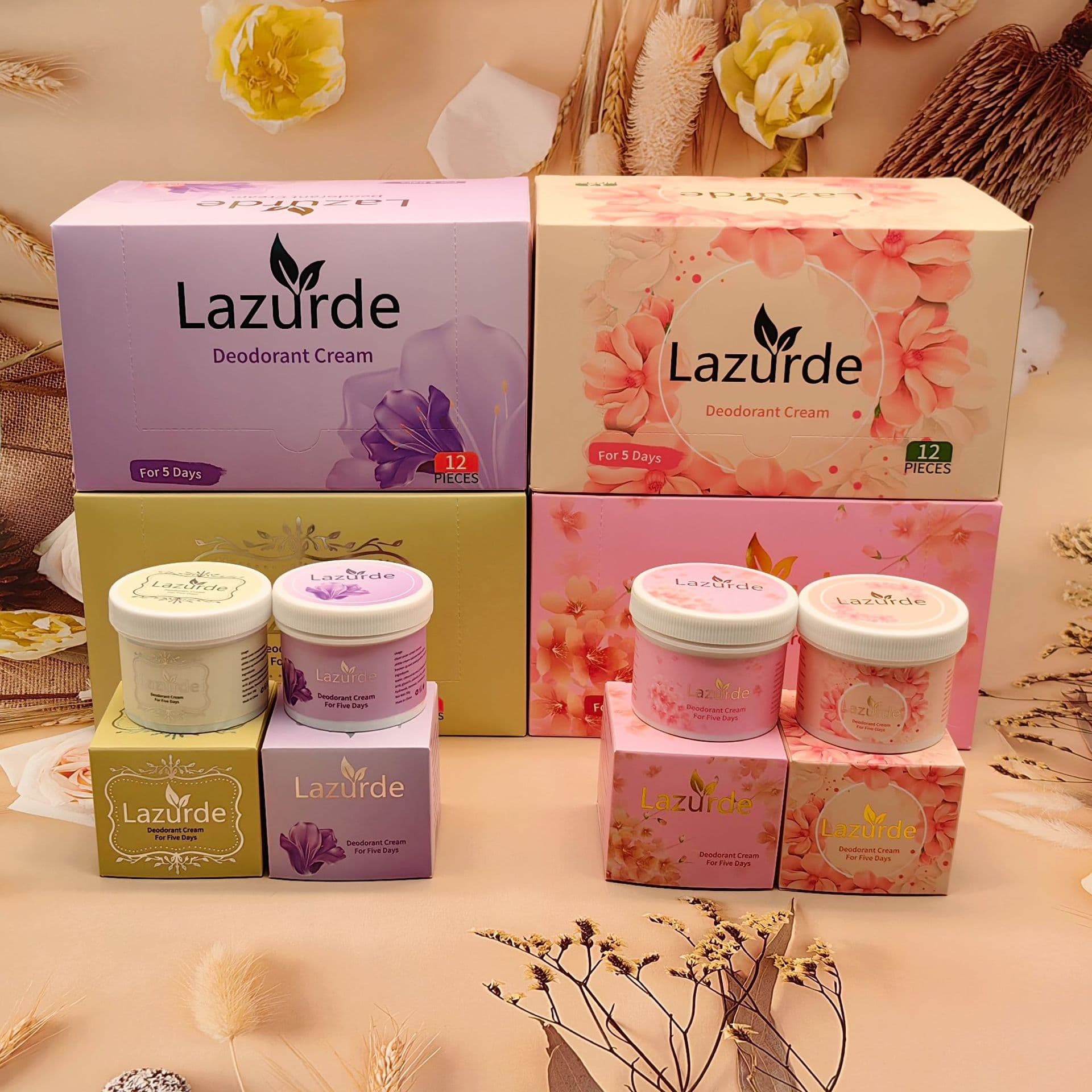 Cross-border Lazurde 5-day underarm deodorant cream for fox odor, liquid odor-stopping sweat, keeps skin fresh and fragrant.
