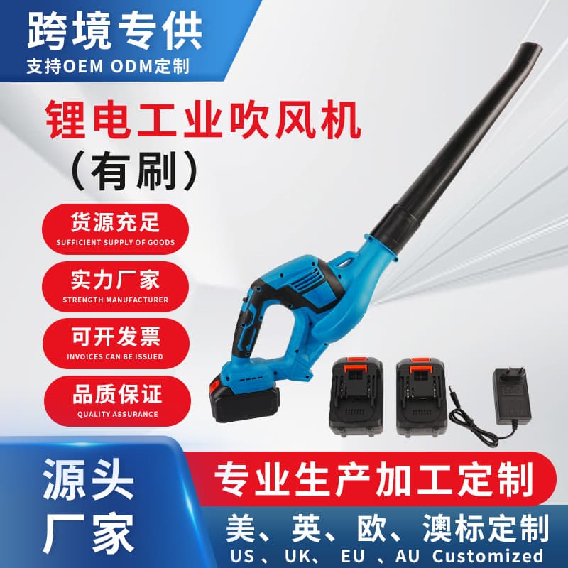 Lithium Battery Industrial Grade Blower Brushless Motor High Power Small Car Mounted Vacuum Dust Blower Snow Cleaner