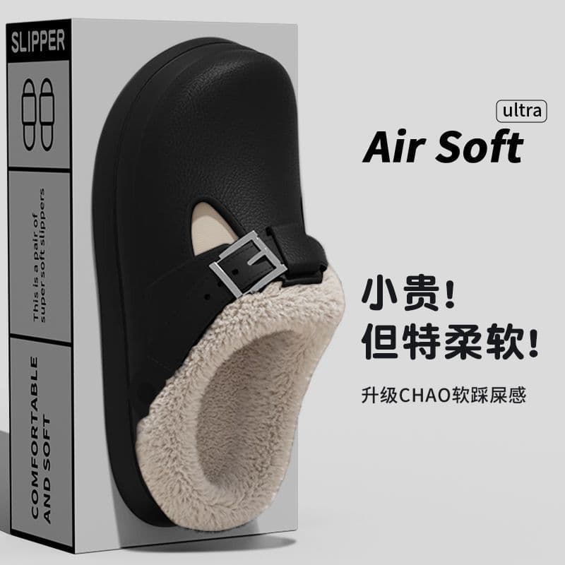Autumn and Winter Fleece-Lined Birkenstock Slippers for Women, Cloud-Like Comfort, Warm, Waterproof EVA Material, Lightweight and Fashionable