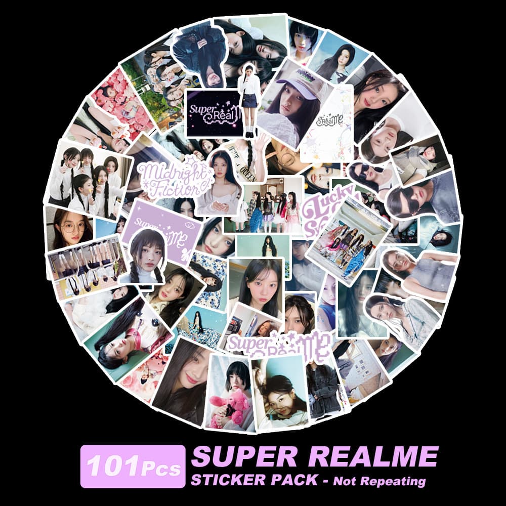 Cross-border supply of 101 ILLIT stickers in stock, SUPER REALME album, KPOP peripheral LOMO stickers