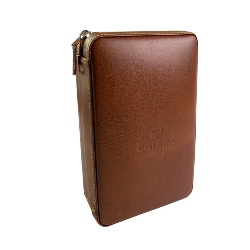 ✅ In stock: Leather humidor box, portable travel cigar case, four-pack, leather and cedar wood, lighter clippers.