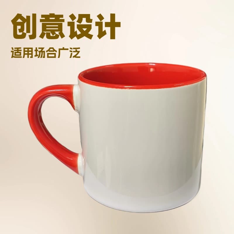 Small diameter ceramic coffee mug logo advertising cup ceramic cup coffee cup custom made pair of custom cups