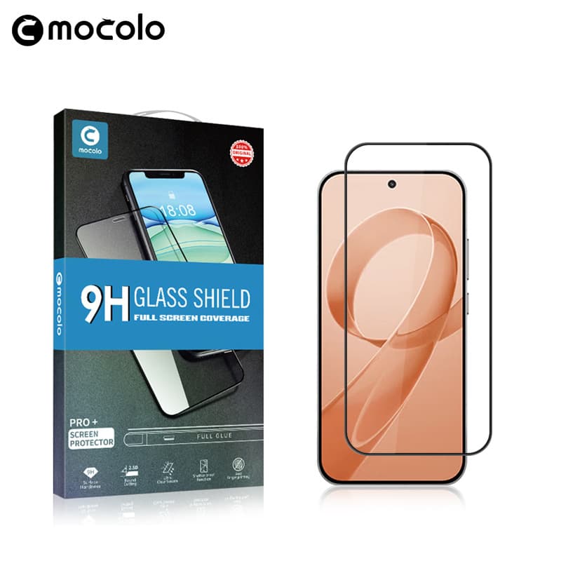 MOCOLO Redmi K90 full screen screen printing HD second strength tempered film anti-fingerprint full glue full screen