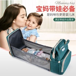 Portable Folding Bed Mommy Bag New Style Lightweight Large Capacity Maternity Nursing Bag Multi-Purpose Mommy Bed Bag