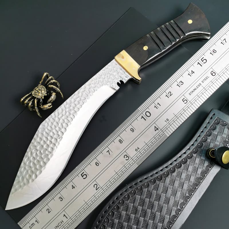 Outdoor Knife, Machete, Survival Knife, Curved Blade, Full Tang Forged, High Hardness Sharp Tool