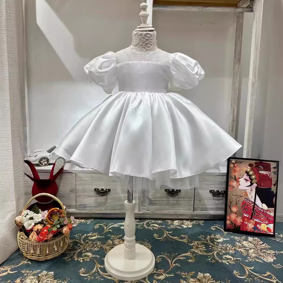 25 Kids Princess Dress Flower Girl Tulle Wedding Gown Runway Performance Birthday Toddler High-End Elegant