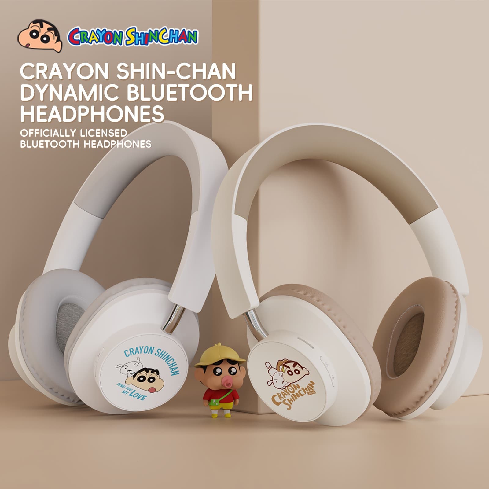 Crayon Shin-chan Compatible Apple Phone Computer Gaming Headset Bluetooth Earphone with Heavy Bass Wireless Bluetooth Headphones