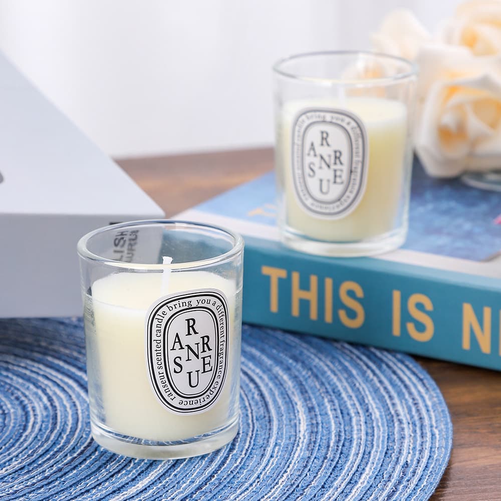 Cross-border high-end aromatherapy candles to create a romantic atmosphere, candlelight, transparent glass cups, fragrance souvenir wholesale