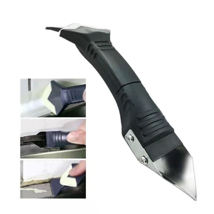 Metal glue scraper, glue remover, silicone glue scraper, grout cleaning tool, angled residual glue scraper, grout sealing tool set