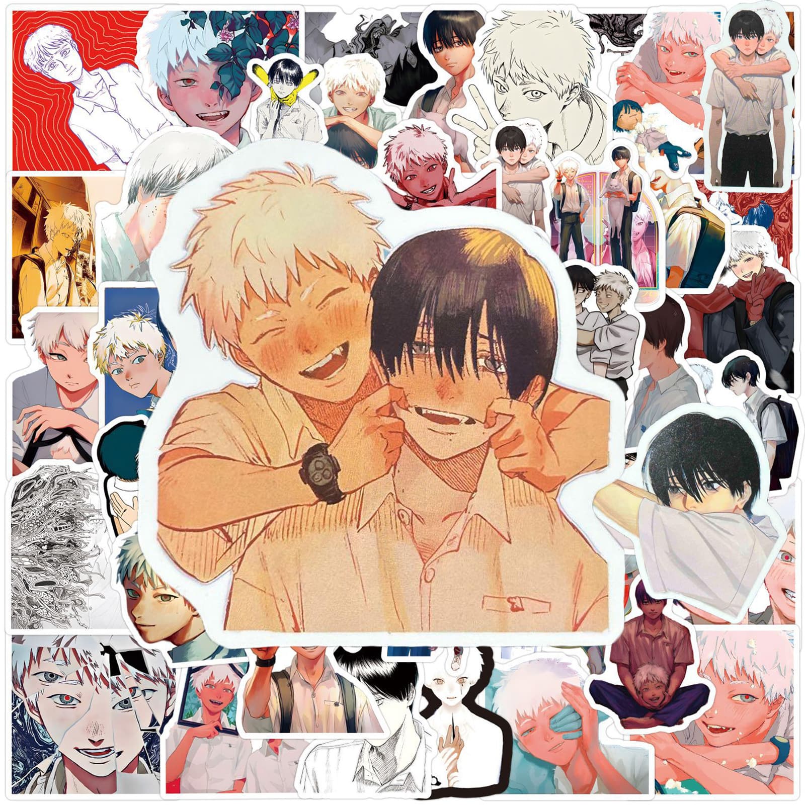 50 Animated Summer Stickers Cartoon Notebook Water Cup Handbag Luggage Decoration Waterproof Stickers