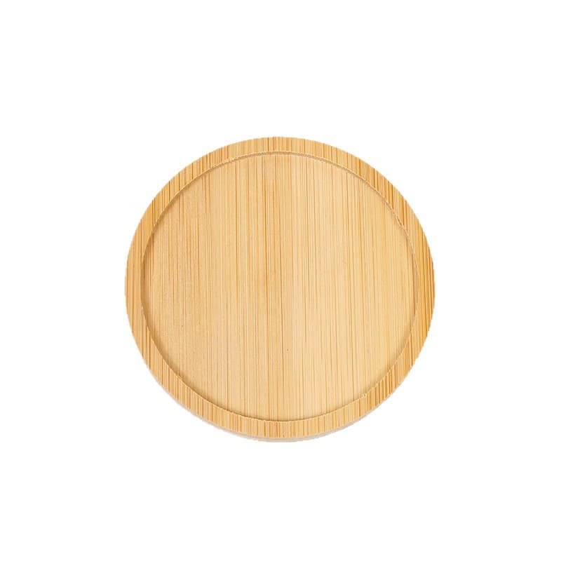 Creative DIY Mosaic Coaster Base Round Bamboo Coaster Heat-Resistant Wooden Coaster Custom Wholesale