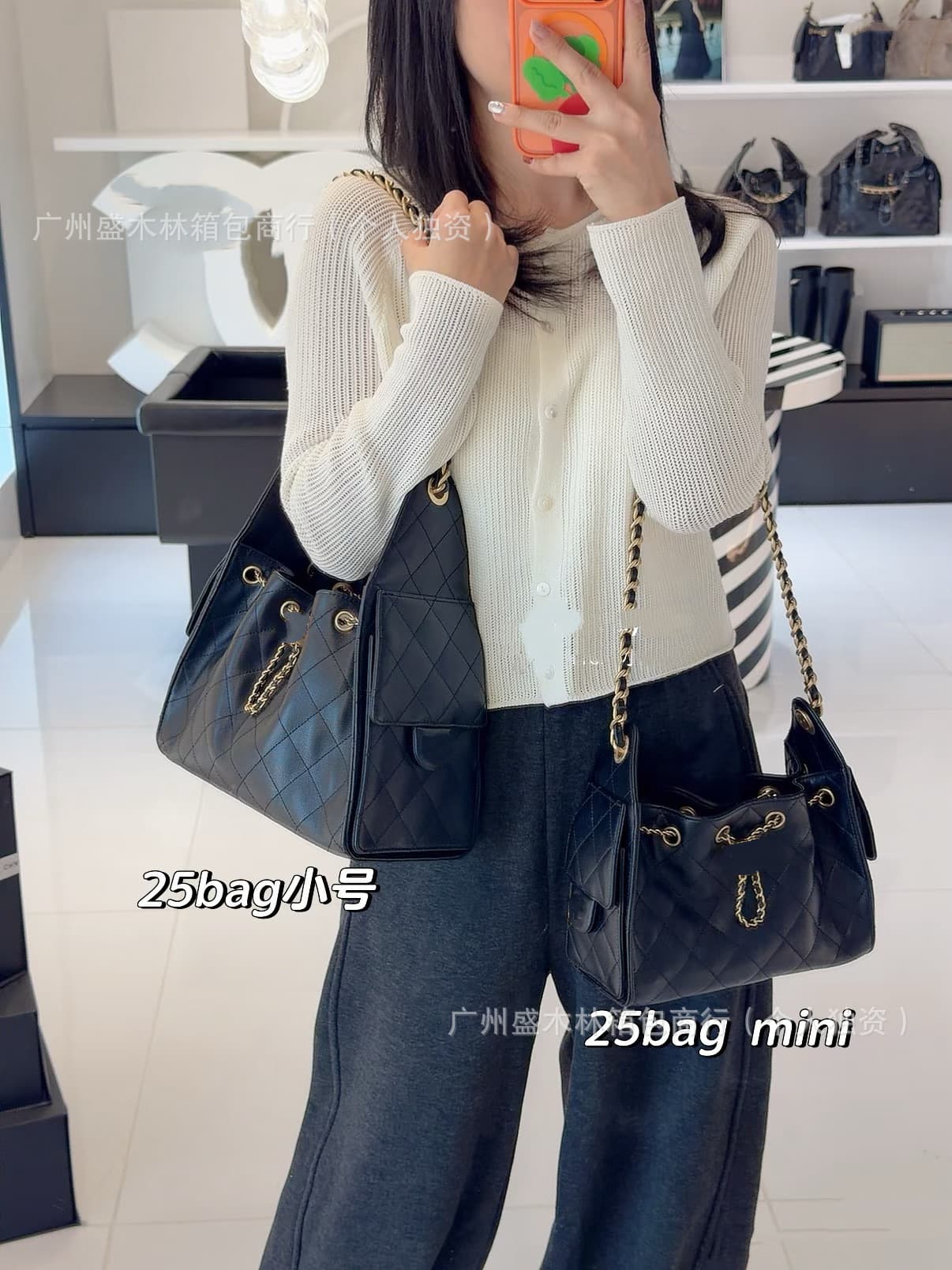 Genuine High-Quality 26C New 25bag Bag King Matte Suede Drawstring Hobo Diamond Quilted Chain Shoulder Bag Cross-Border