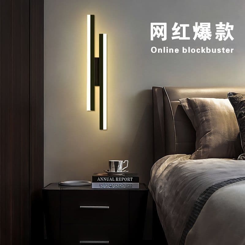 Popular modern minimalist new style room wall lamp, master bedroom bedside lamp, ultra-simple wall lamp, acrylic long strip light