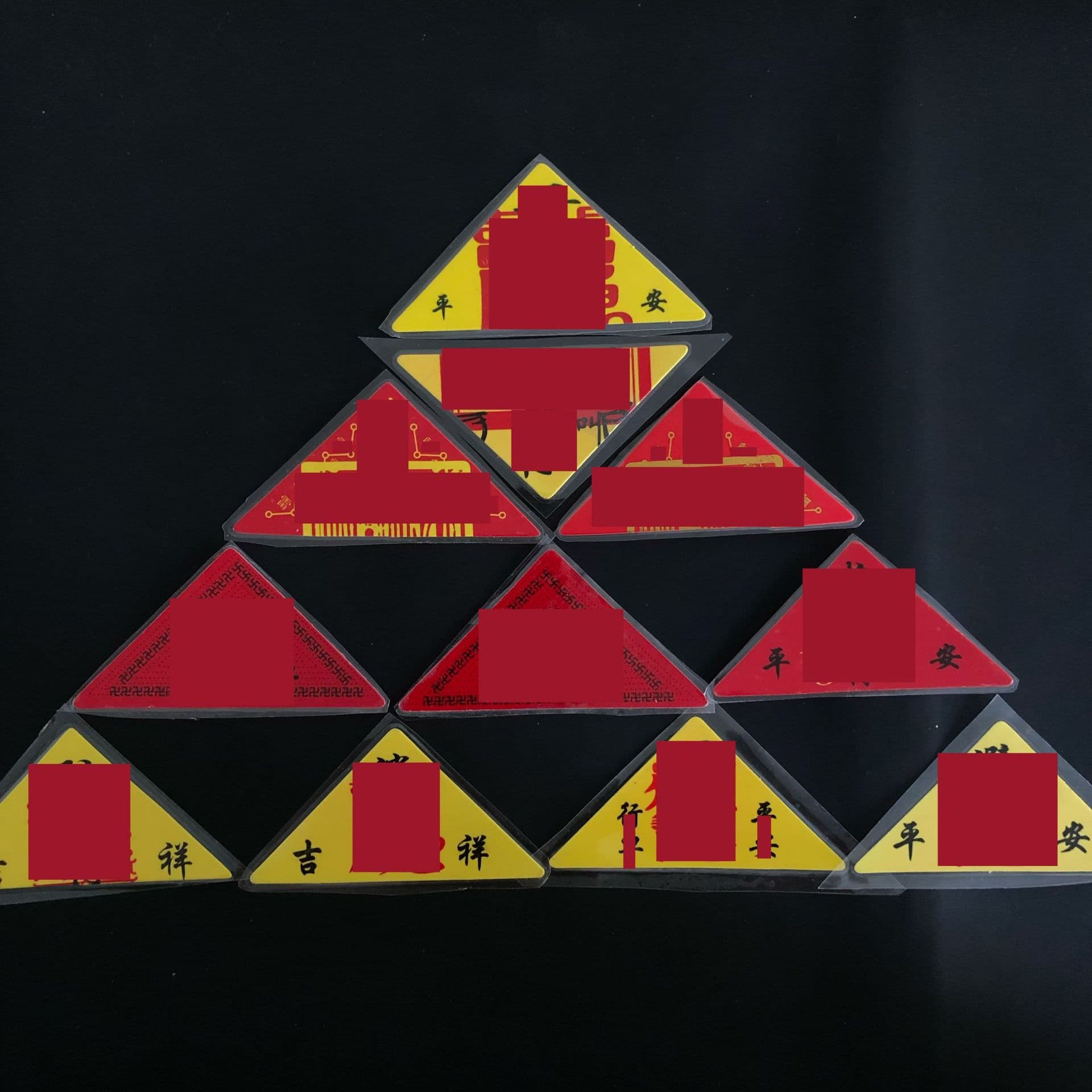 Supply Triangle Paper Printed Laminated 22 Pattern Designs, Triangle Rounded Corner Cards