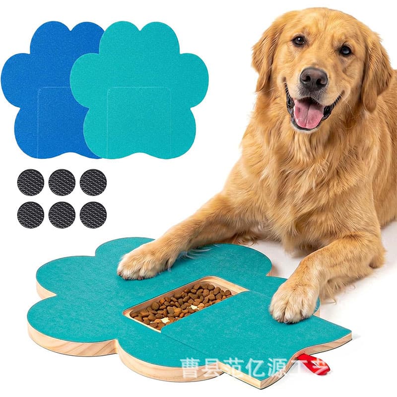 New Flower Wooden Dog Scratch Board Adjustable Nail Grinding Board with Hidden Treat Box Pet Nail File Training Toy