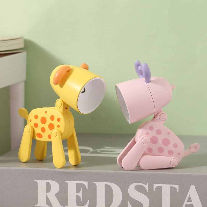 New Spotted Puppy Mini Night Light, Desktop DIY Creative Gift, Cartoon Ins-style Cute Girl Decor