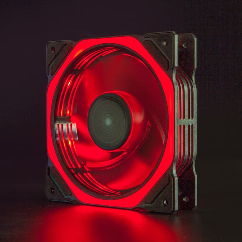 Case Fan 12CM Dual-Side Glow Spider Star Light Computer Silent Desktop Cooling Fan 16-LED RGB Fan