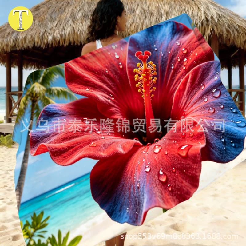 Pareo Tupenu rayon fabric South Pacific Solomon Fiji Tonga hibiscus flower wrap dress sarong