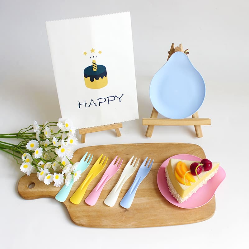 Birthday Cake Plates Disposable Thickened Tableware Set Degradable Straw Little Deer Cross-border Amazon Plastic Plates