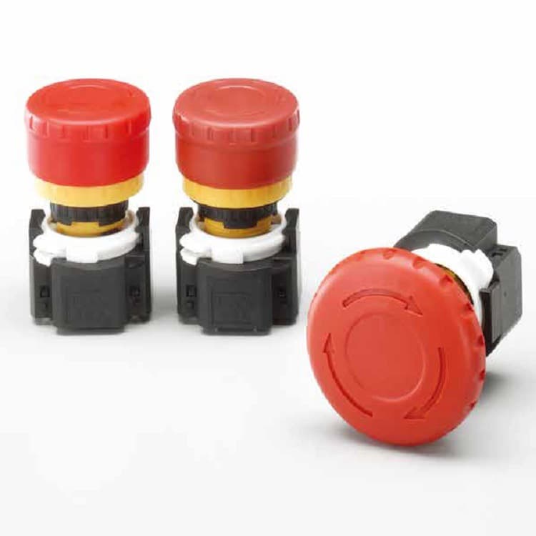 IDEC Electric APEM Illuminated Two-Way Emergency Stop Button XA1E-LV Selection Catalog PDF