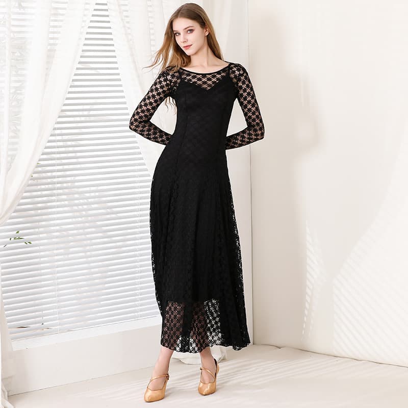 Meiyu Lace Two-Piece Ballroom Dance Dress MY905 Modern Dance, Social Dance, Waltz Practice Outfit