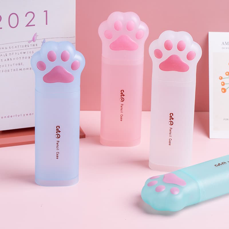 Tiangao Factory Self-operated Store Cat's Claw Frosted Pen Case Standing Pen Holder Style Storage Multiple Colors Available Resistant to Falling