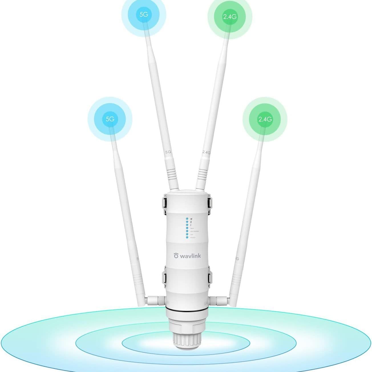 Wavlink AC1200 Dual-Band Outdoor Long Range Weatherproof WiFi Extender with PoE Power and Gigabit Ports