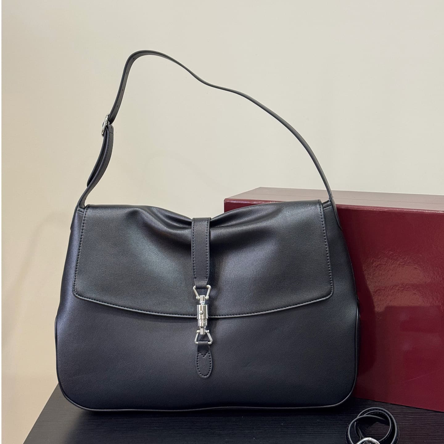 G Brand Monogram Crossbody Bag for Women, Shoulder Bag, Underarm Bag, Premium Genuine Leather Saddle Bag, Minimalist Versatile Genuine Leather, Real Product Photo