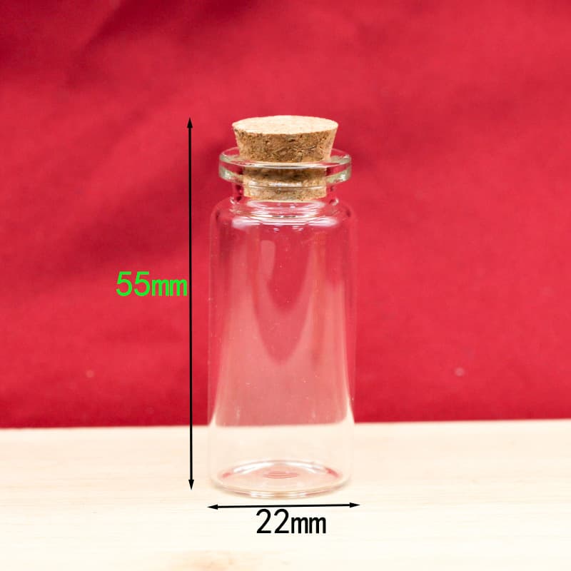 Golden Bean Glass Wish Bottle Small Empty Bottle Mini Gold Ingot Lucky Bean Rice Decoration Desktop Fortune Ornament
