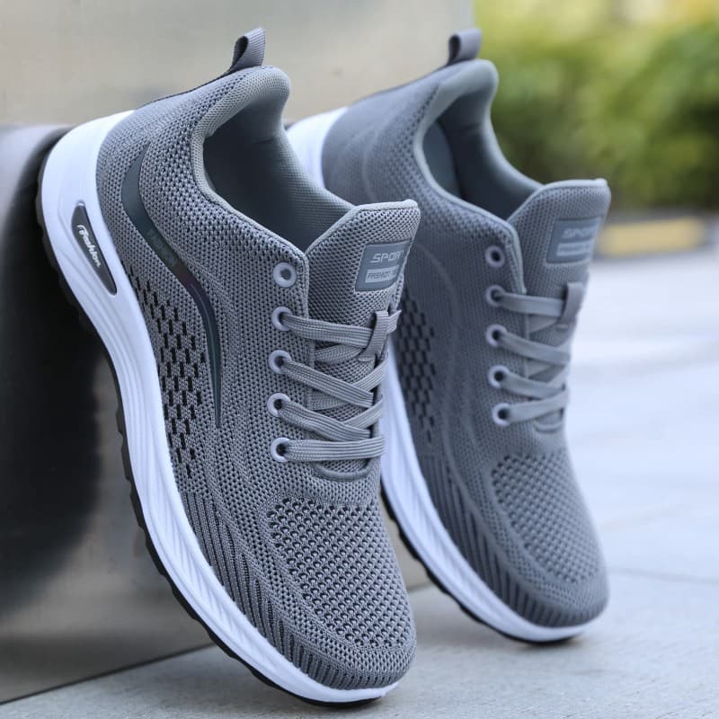 Summer Walking Shoes Men Soft Sole Lightweight Sports Shoes Middle-aged & Elderly Running Shoes Mesh Breathable Anti-odor Slip-resistant Casual Shoes