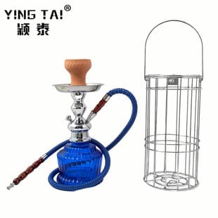 Yingtai Cross-Border Supply New High-End Iron Cage Hookah Single and Double Tube Hookah Accessories Wholesale Oil Lamp Bottle Hookah