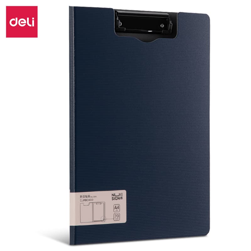 Deli 5016 vertical folding board clip A4 writing pad student test paper office folder can be folded 360°